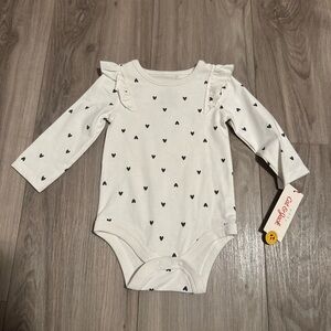 Cat & Jack White Heart Print One Piece